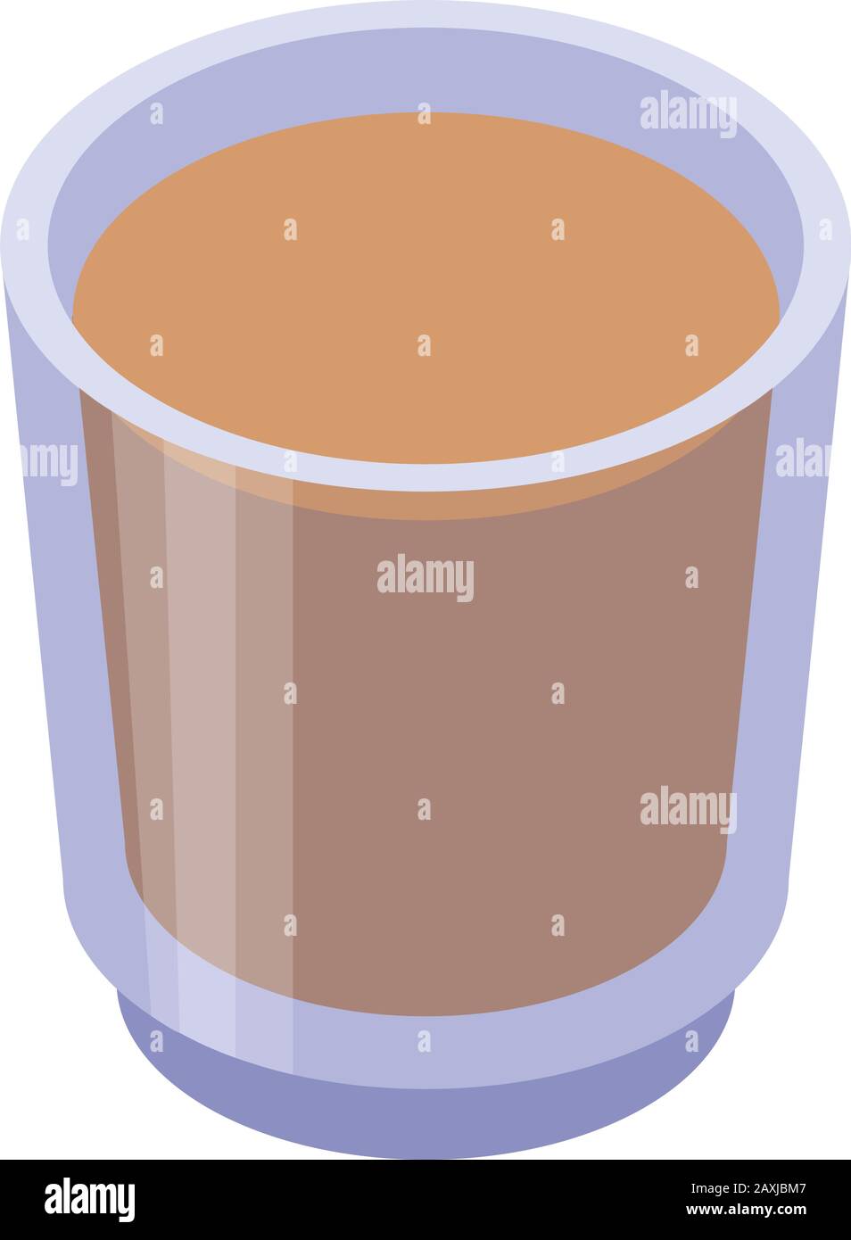Whiskey glass icon, isometric style Stock Vector