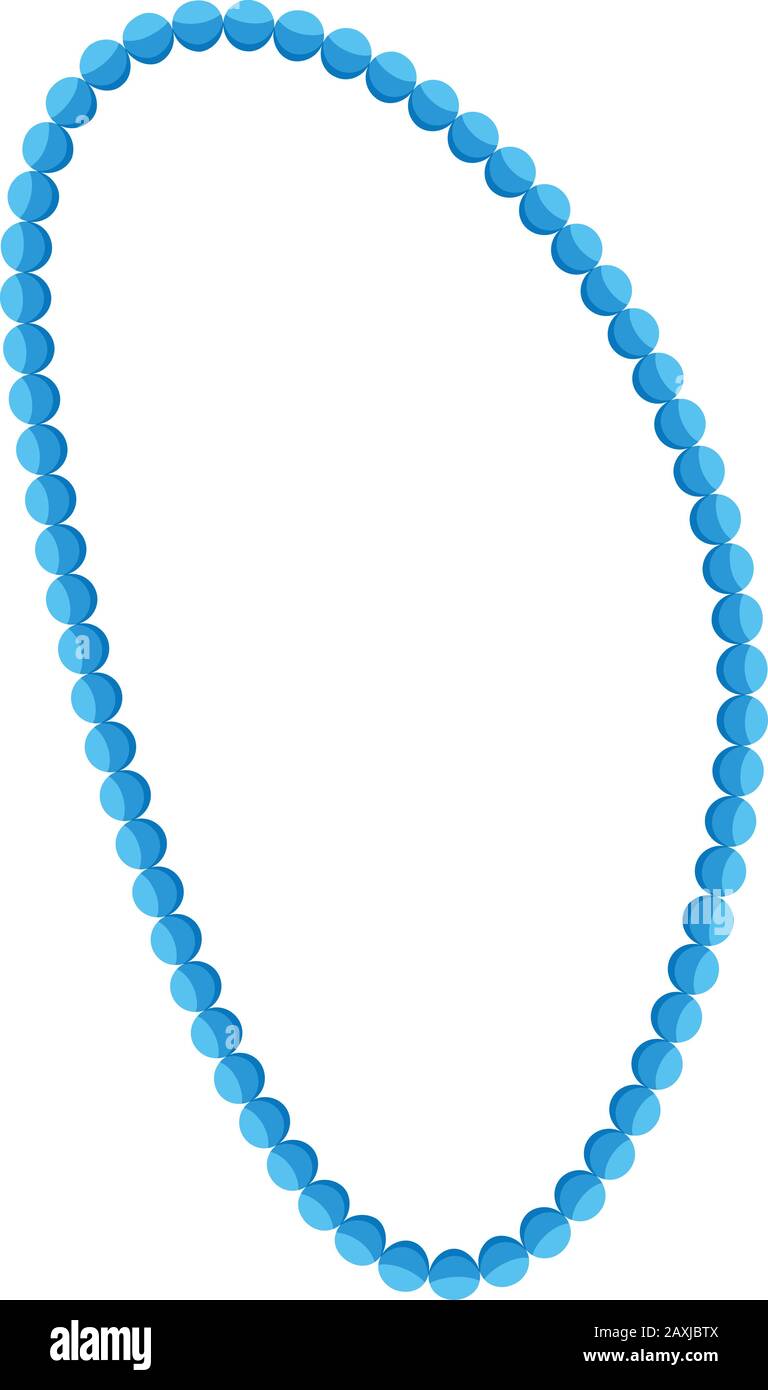Blue pearl necklace Stock Vector Images - Alamy