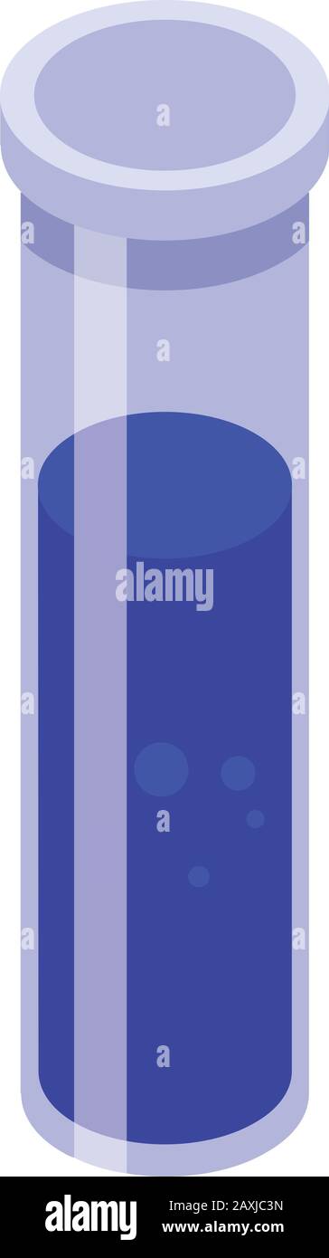 Potion test tube icon, isometric style Stock Vector