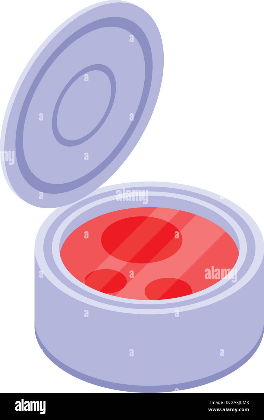 Caviar tin can icon, isometric style Stock Vector