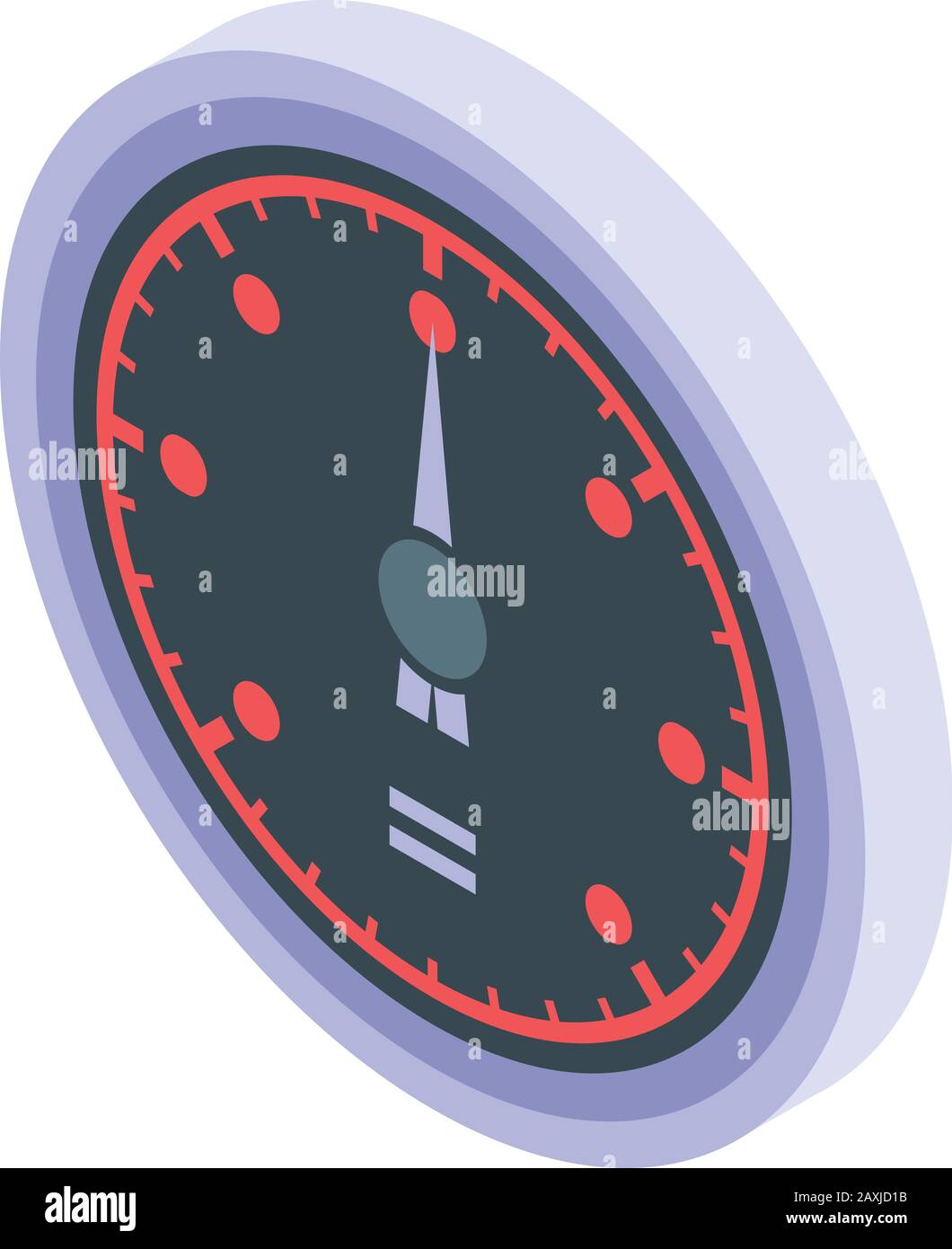 Red light speedometer icon, isometric style Stock Vector Image & Art