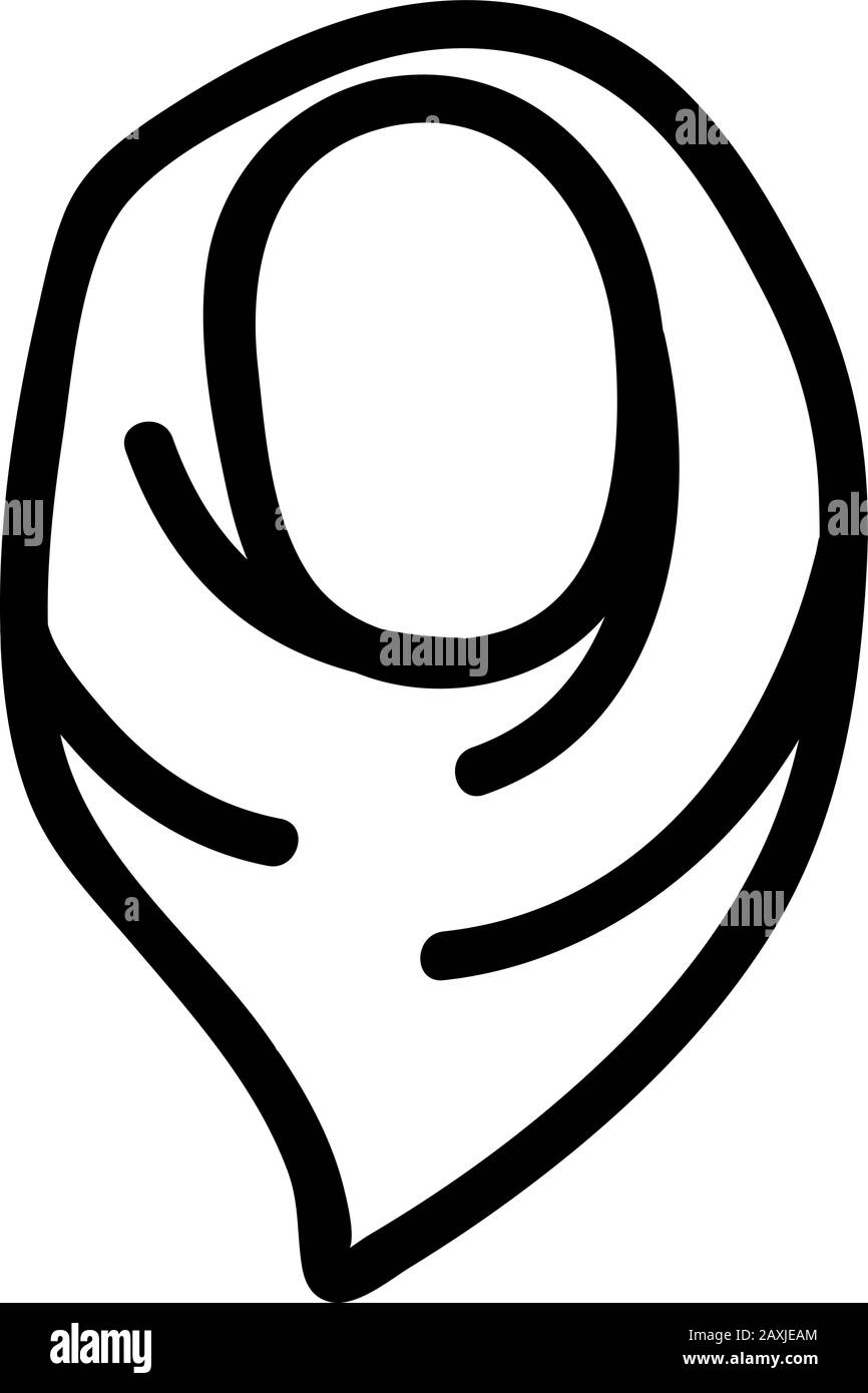 Bandana icon vector. Isolated contour symbol illustration Stock Vector