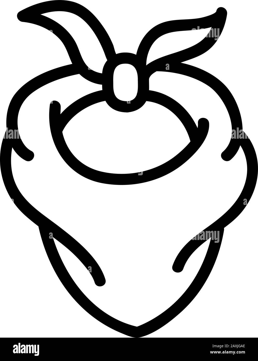 Bandana icon vector. Isolated contour symbol illustration Stock Vector