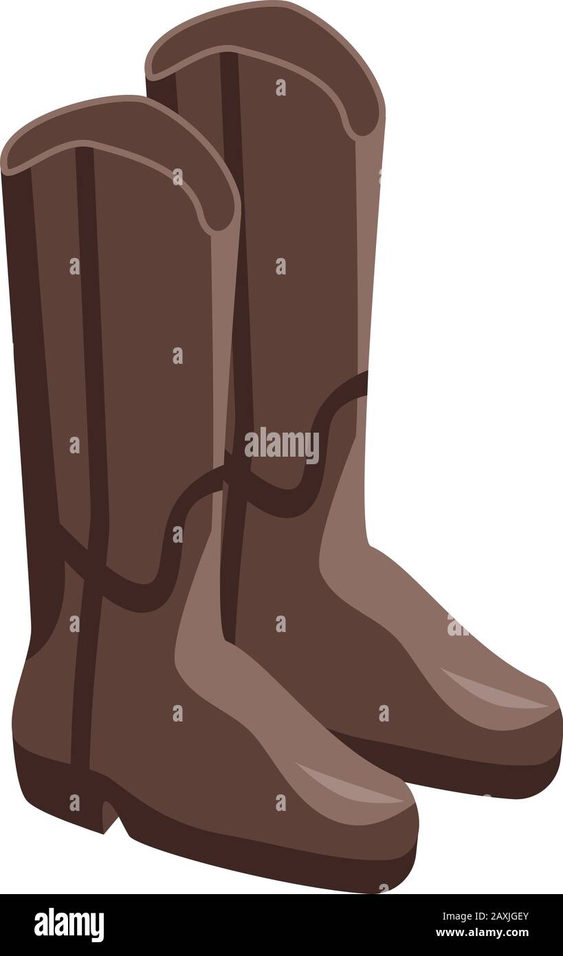 Cowboy boots icon, isometric style Stock Vector Image & Art Alamy