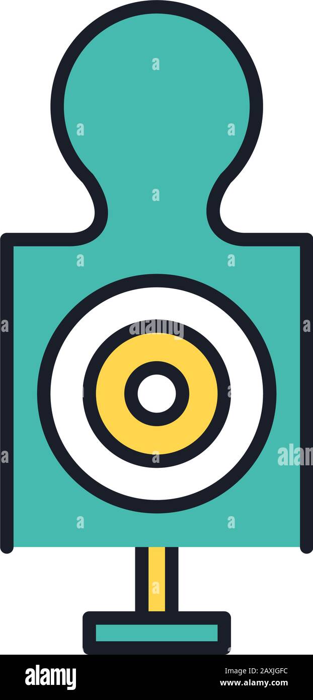 target military force line and fill style icon Stock Vector Image & Art ...