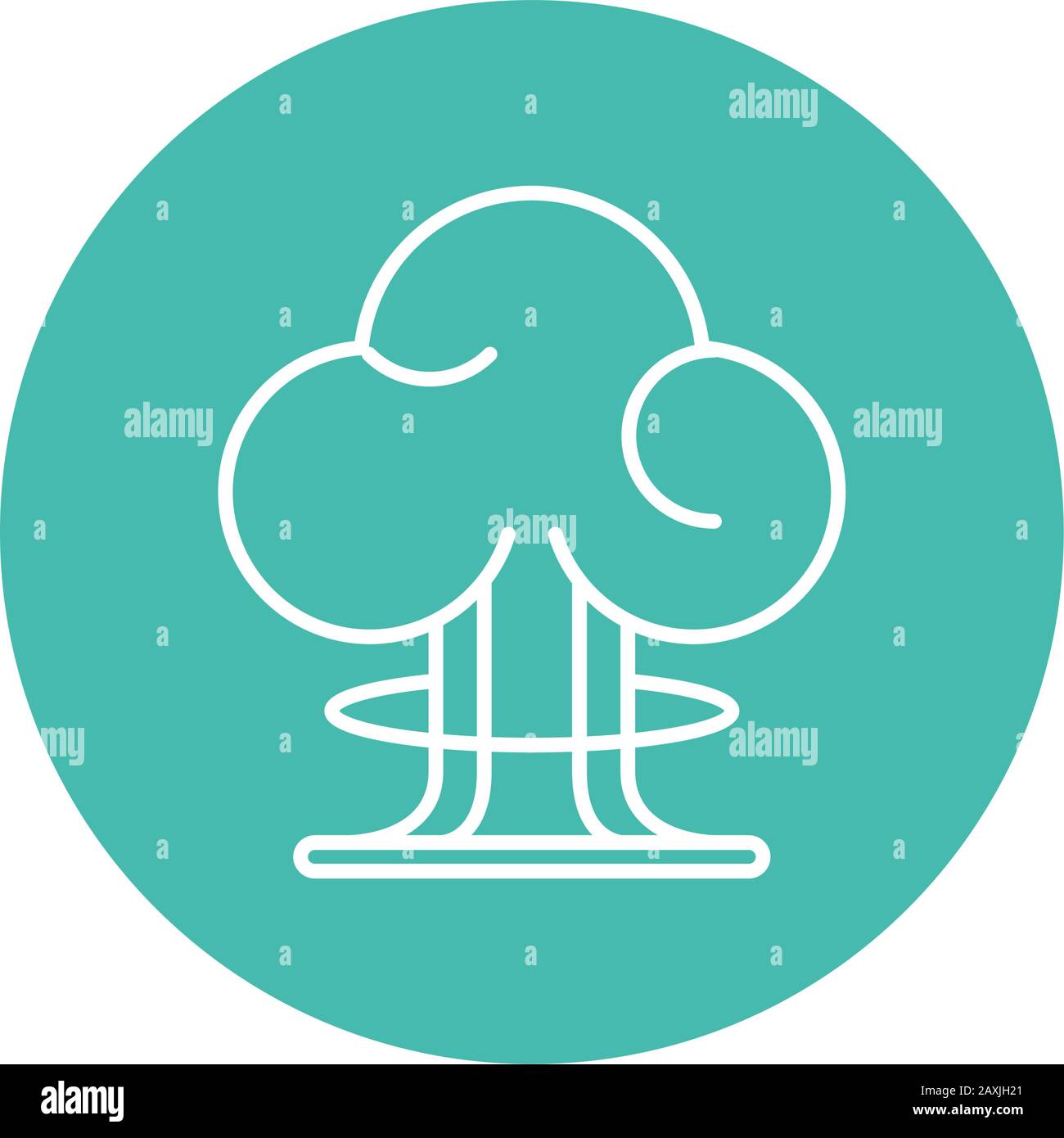 nuclear bomb explosion military force line block style Stock Vector ...