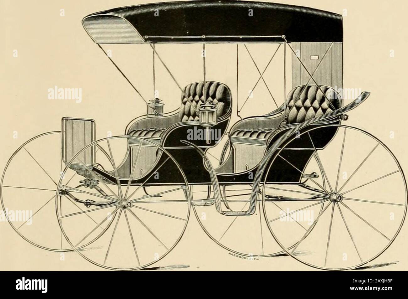 Catalogue for 1896. . No. 735. COMMON SENSE THREE SEATER. Track 4 ft. 8 in. Body is obi in. by 36 in., Tj in. deep bat-k nl wluel house; is liuilt tlirouglimit same as 770. except it lias three seats, and isproportionately heavier and the two back seats are adjustable, so tli.-it cither cjr both may be taken off. or one taken off and theother placed in any part of the body to suit the requirements of the occasion. Trinimiiigs and Painting same as on No. 770.This job is designeil more especially for hotels, liverymen, summer resorts, etc.. and is without doubt the most complete, mostconvenient Stock Photo