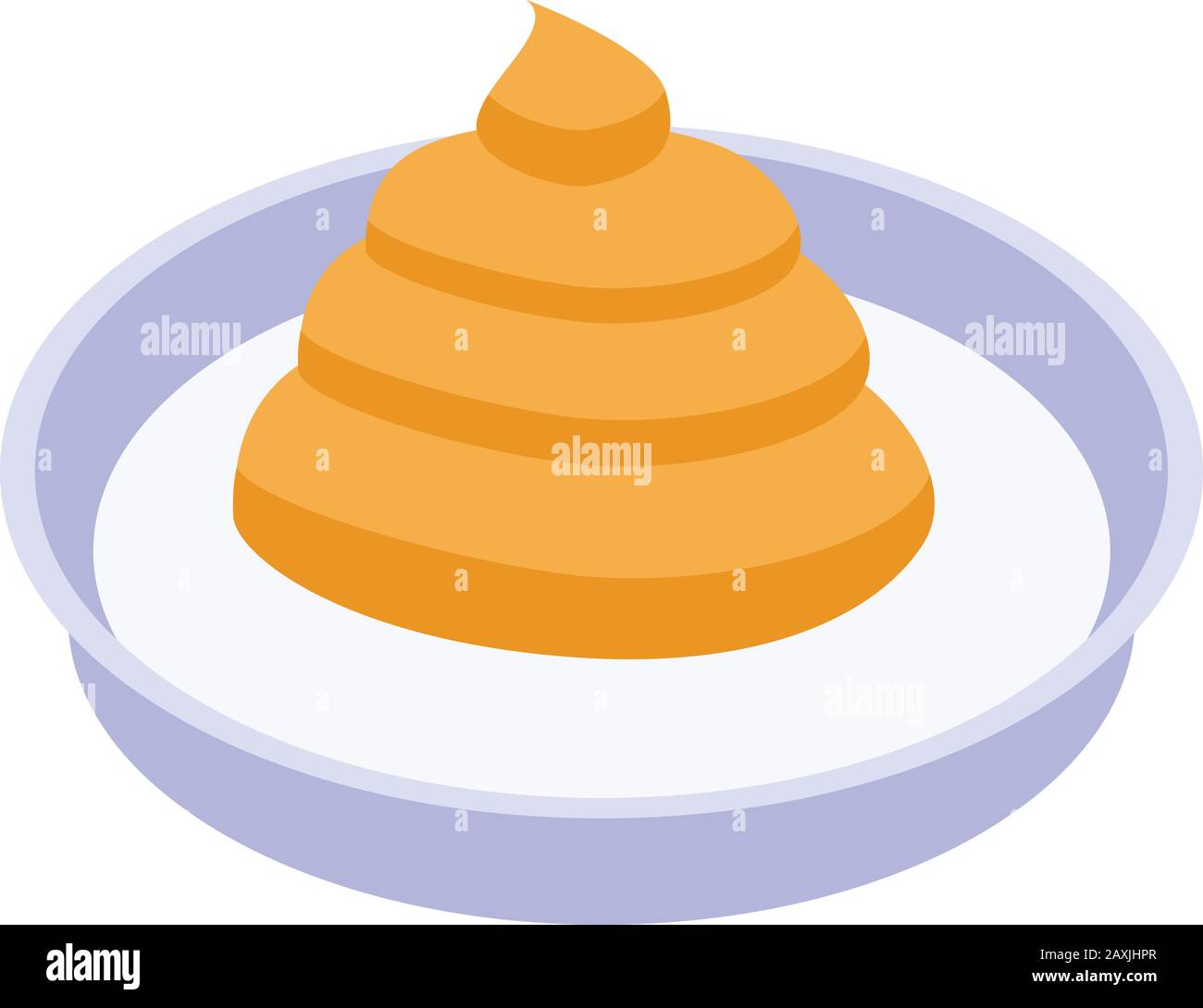 Mustard creme icon, isometric style Stock Vector