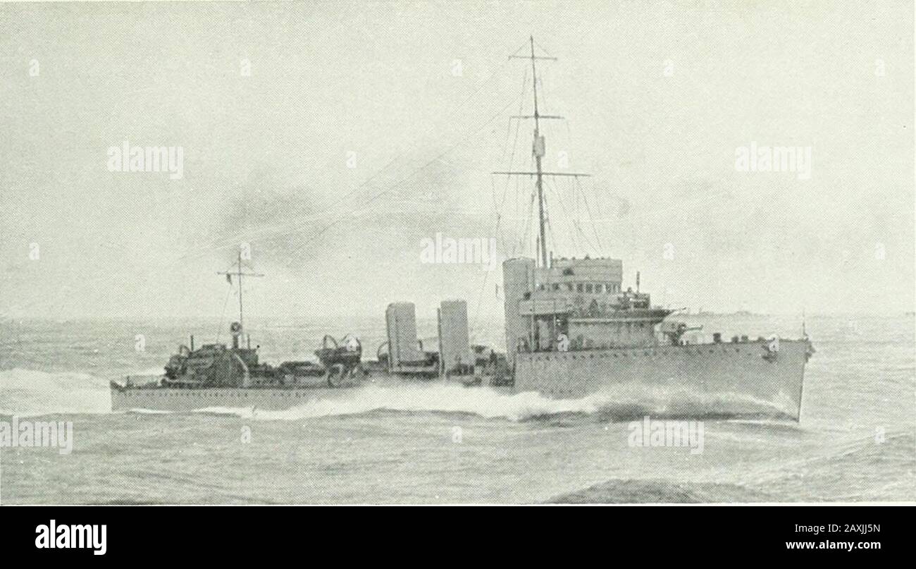 Ships of the Royal Navy . ilar to Nimrod. Anzac was presented to the Royal Australian Navy in 1919. Dimensions.—As Nimrod. Armament.—Four 4-inch ; two 2-pounder A.A. ; one Machine and four Lewis guns. Four 21-inchtubes in pairs amidships. Machinery.—As Nimrod. Oil 515/416 tons. Complement 110. Admiralty V Leaders (5 boats), Emergency War Programme 1916-17 VALENTINE, VALHALLA (Cammell-Laird), VALKYRIE, VALOROUS (Denny), VAMPIRE (WTiite) These boats are sisters to the V class destroyers but are fitted out as Leaders. Dimensions.—312 x 29J x llf (maximum) = about 1,330 tons nominal and 1,510 tons Stock Photo
