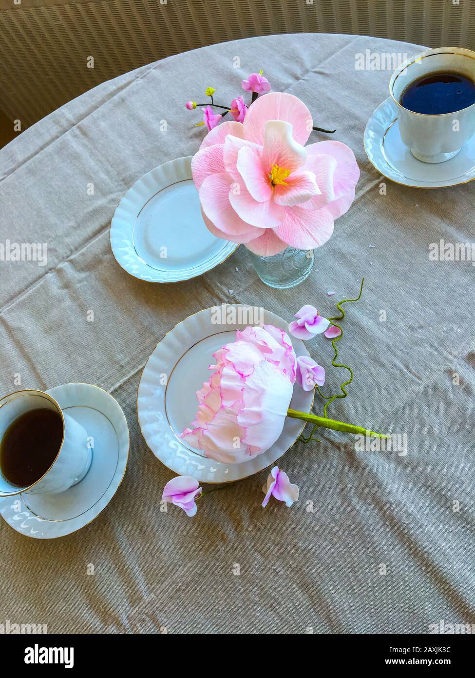 hand made sugar flowers Stock Photo Alamy