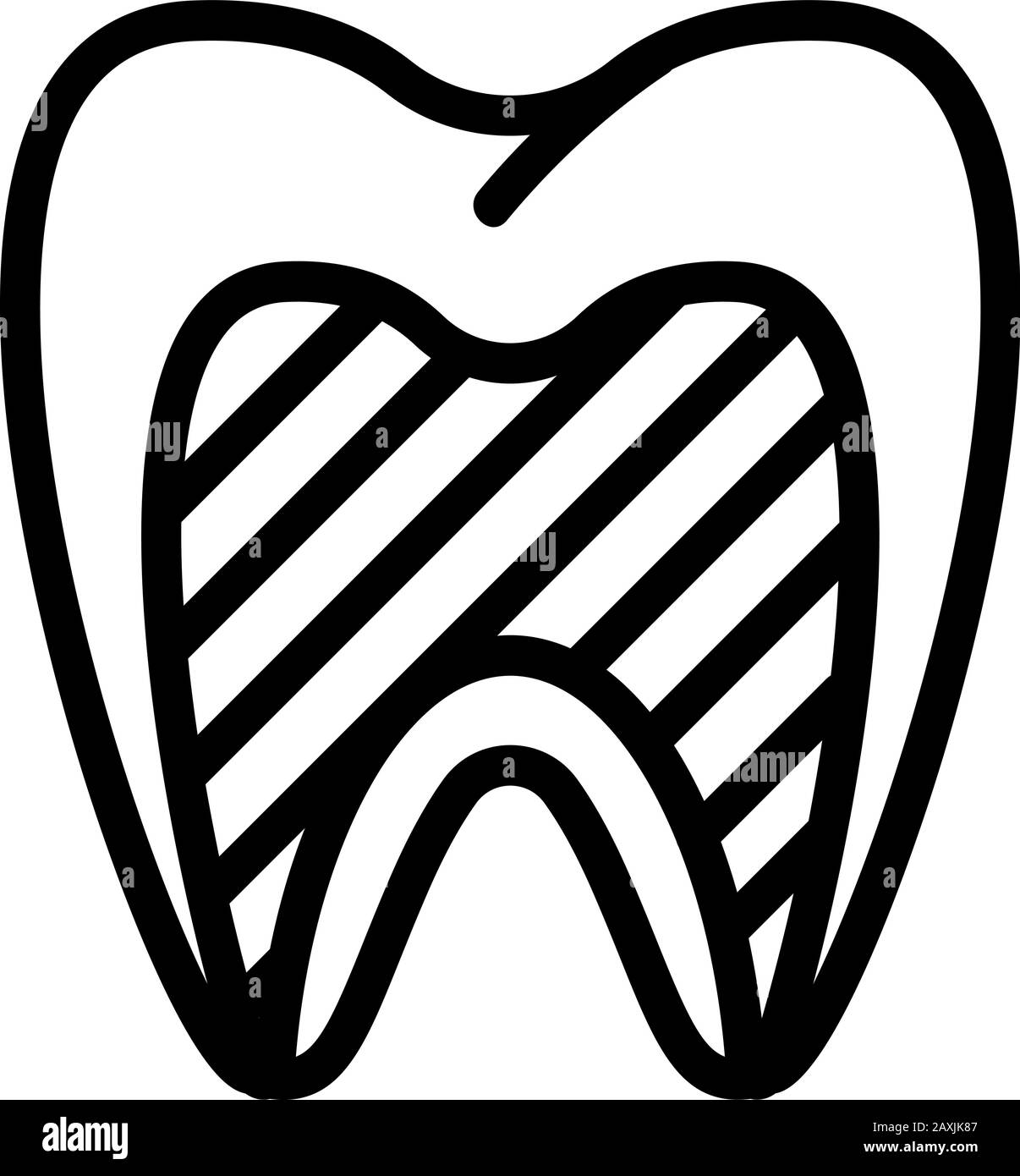 toothache icon vector. Isolated contour symbol illustration Stock ...