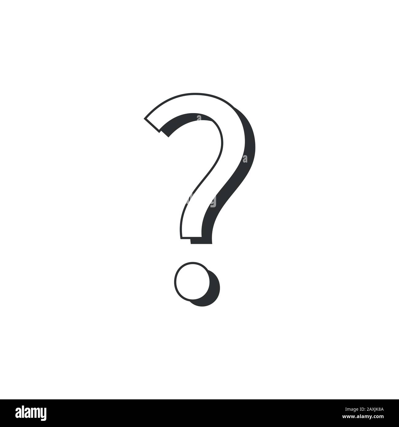 Question Mark cartoon style comic a question mark symbol vector eps 10 Stock Vector