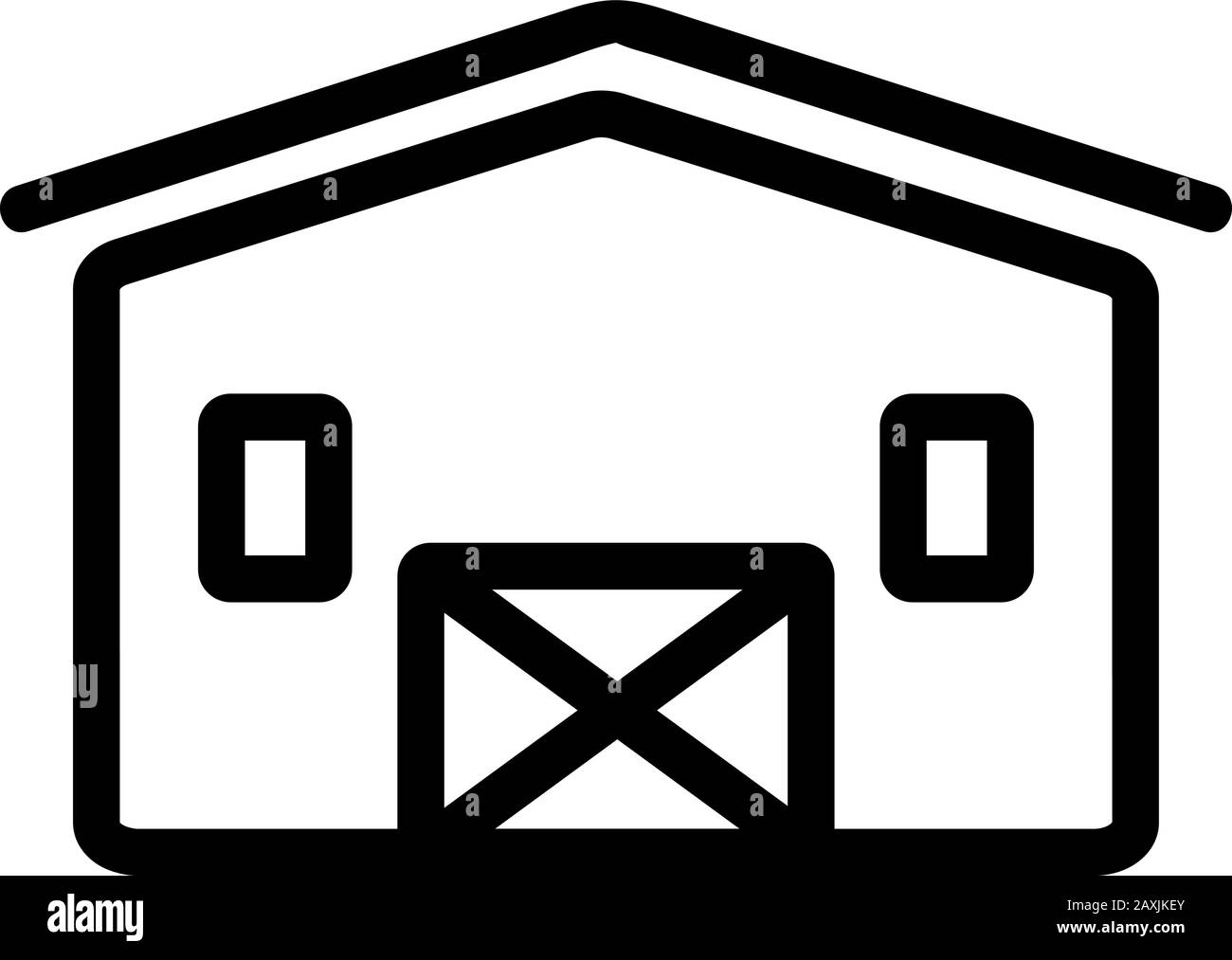 Farm house icon vector. Isolated contour symbol illustration Stock ...