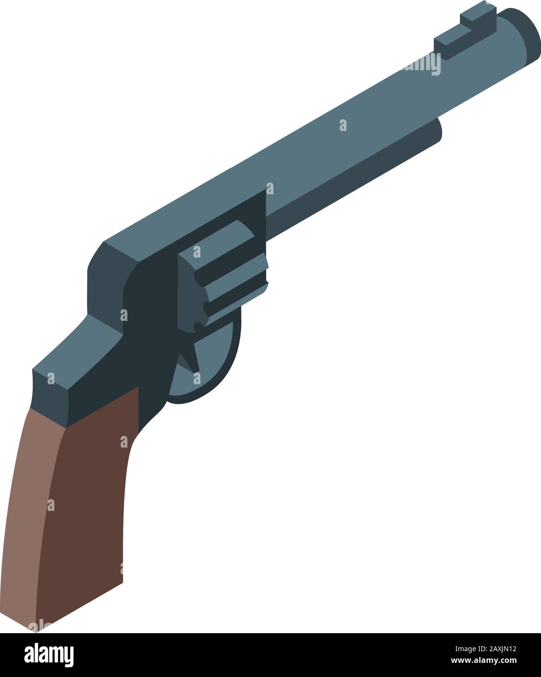Revolver icon, isometric style Stock Vector Image & Art - Alamy