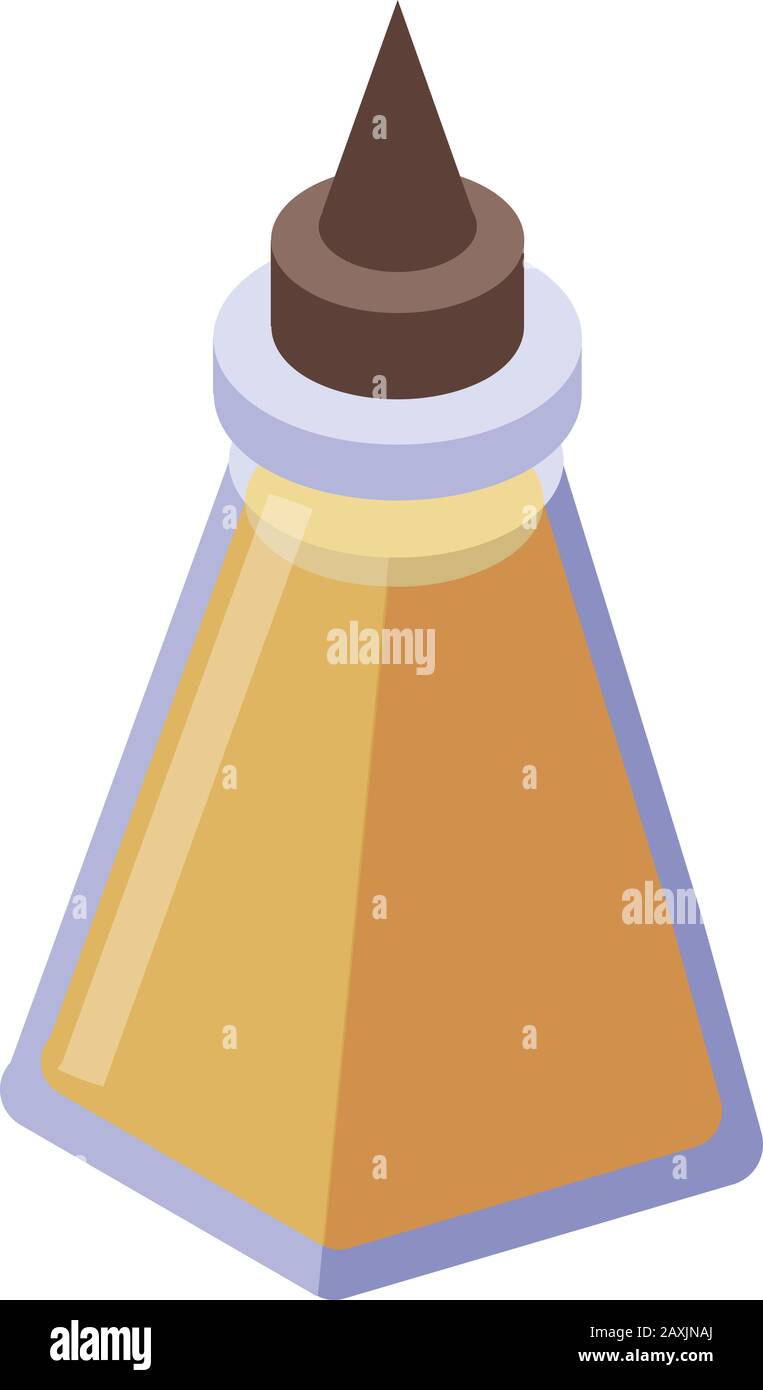 Bottle potion icon, isometric style Stock Vector
