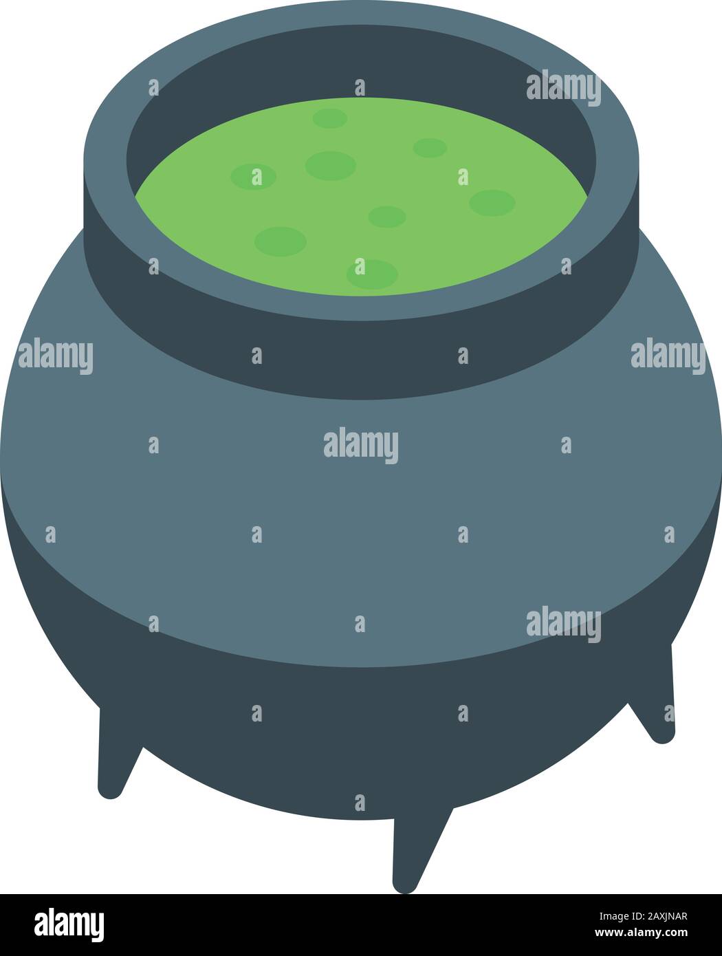 Potion cauldron icon, isometric style Stock Vector