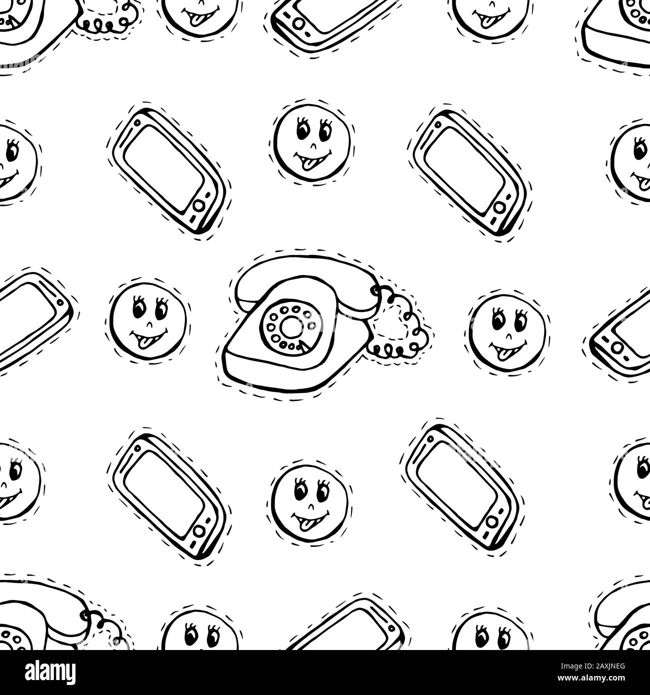 Kids, Cartoon seamless pattern. Textiles, cartoon background. Mobile ...