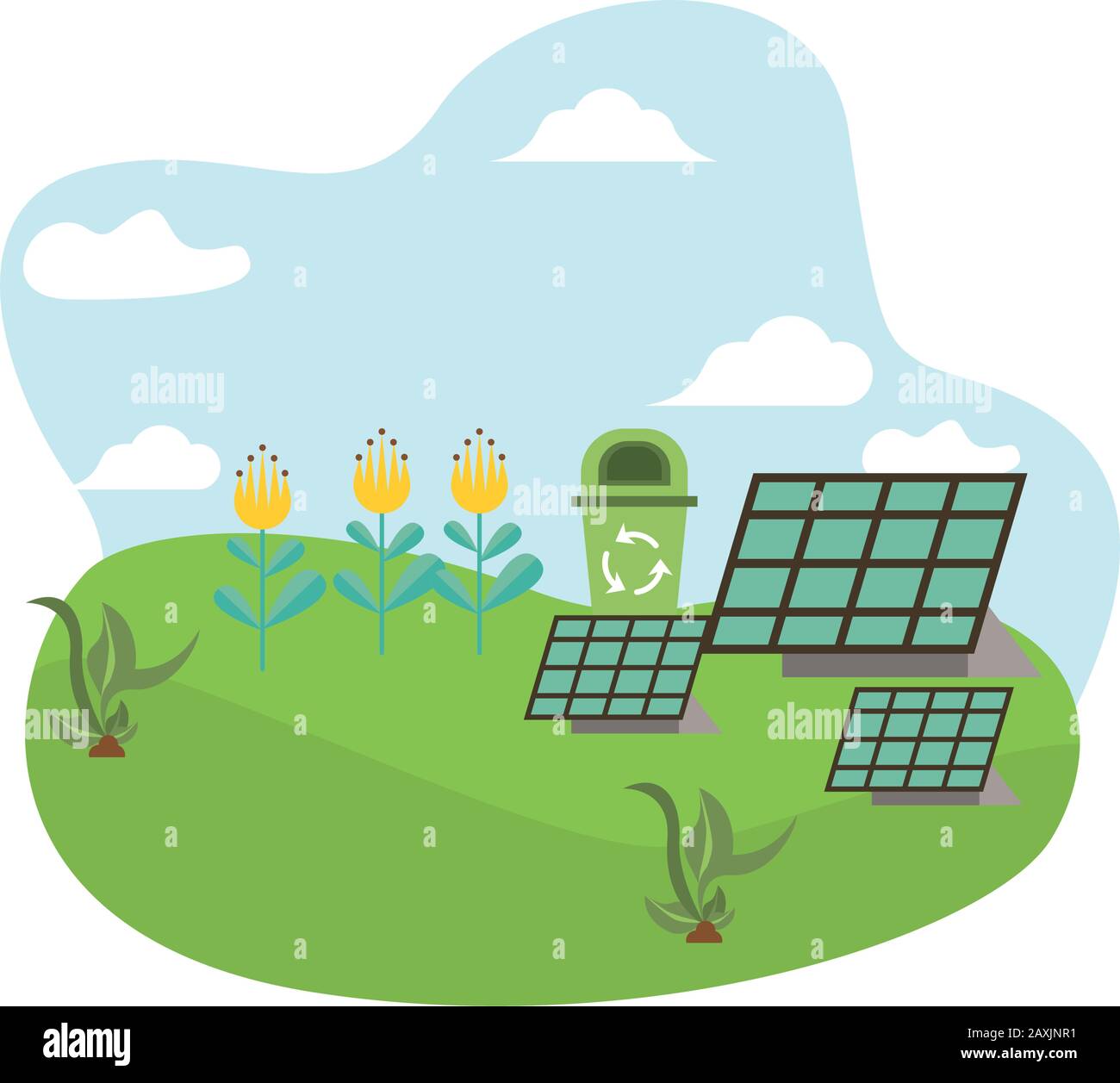 house with panel solar alternative energy Stock Vector Image & Art - Alamy