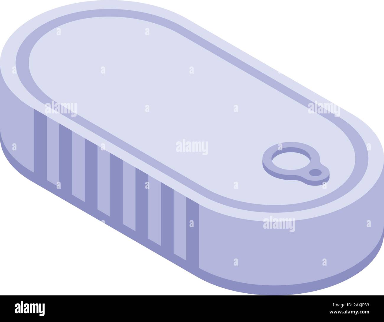 Fish tin can icon, isometric style Stock Vector