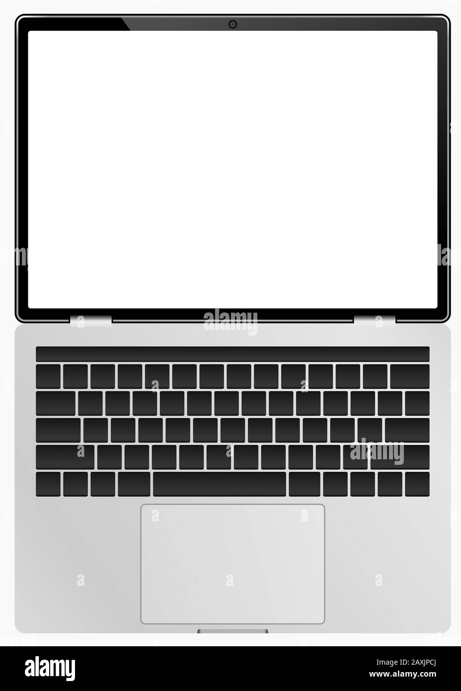 Vector Laptop Mockup With Blank Screen Modern Design Notebook Empty Screen Stock Vector Image Art Alamy