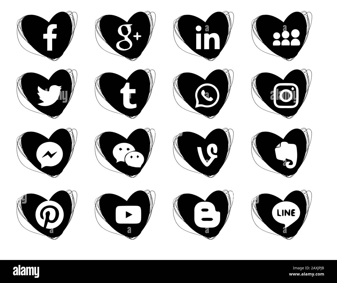 Hearts Doodles Icons Black Collection Of Popular Social Media Icons On A White Background Facebook Instagram Linkedin Pinterest Twitter Line 1 Stock Vector Image Art Alamy Hearts Doodles Icons Black Collection Of Popular Social Media Icons On A White Background Facebook Instagram Linkedin Pinterest Twitter Line 1 Stock Vector Image Art Alamy