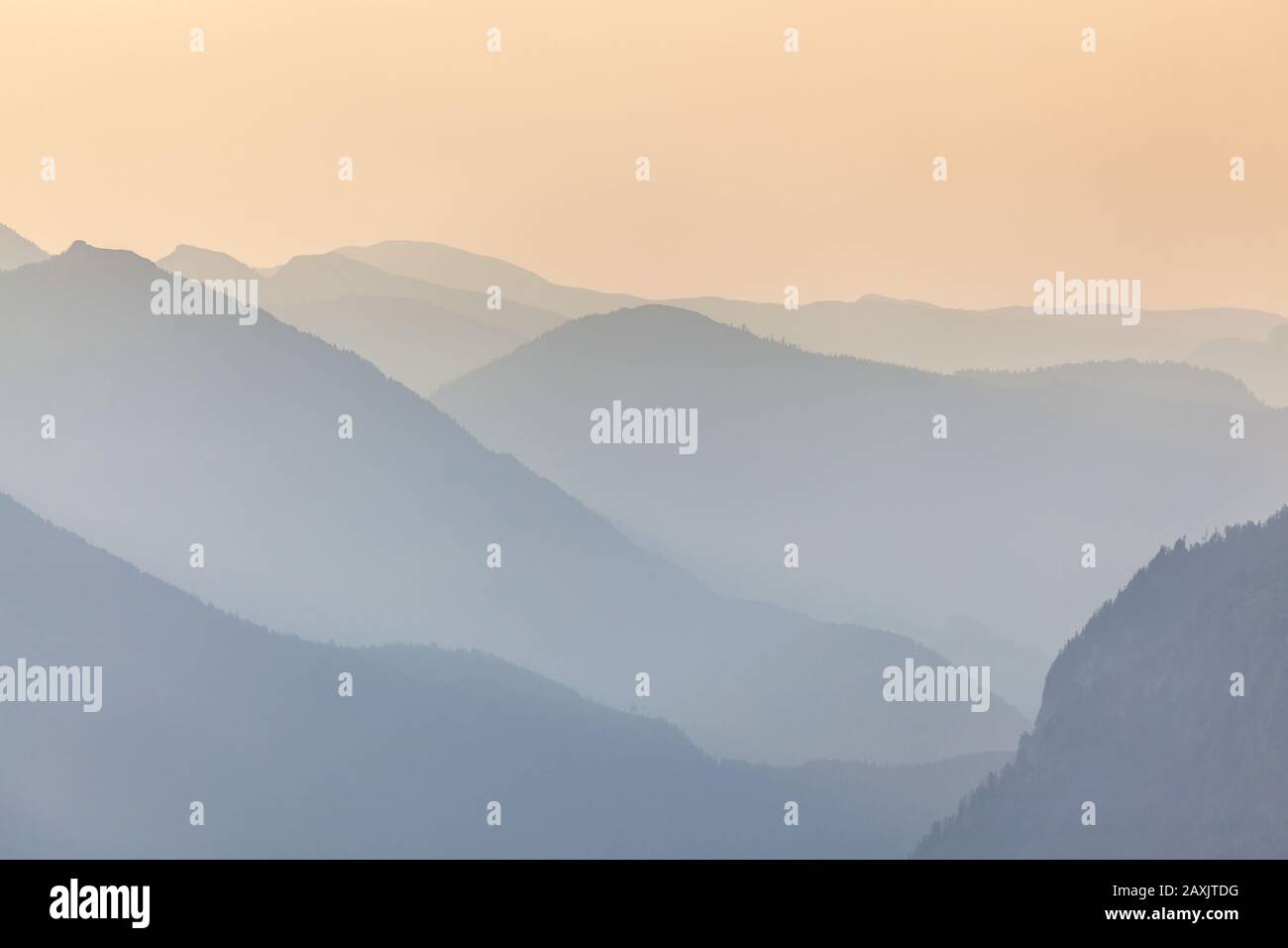 View from the Rossfels Panoramic road to the 'Salzburger Schieferalpen', near Berchtesgaden, Berchtesgadener Land, Upper Bavaria, Bavaria, southern Ge Stock Photo