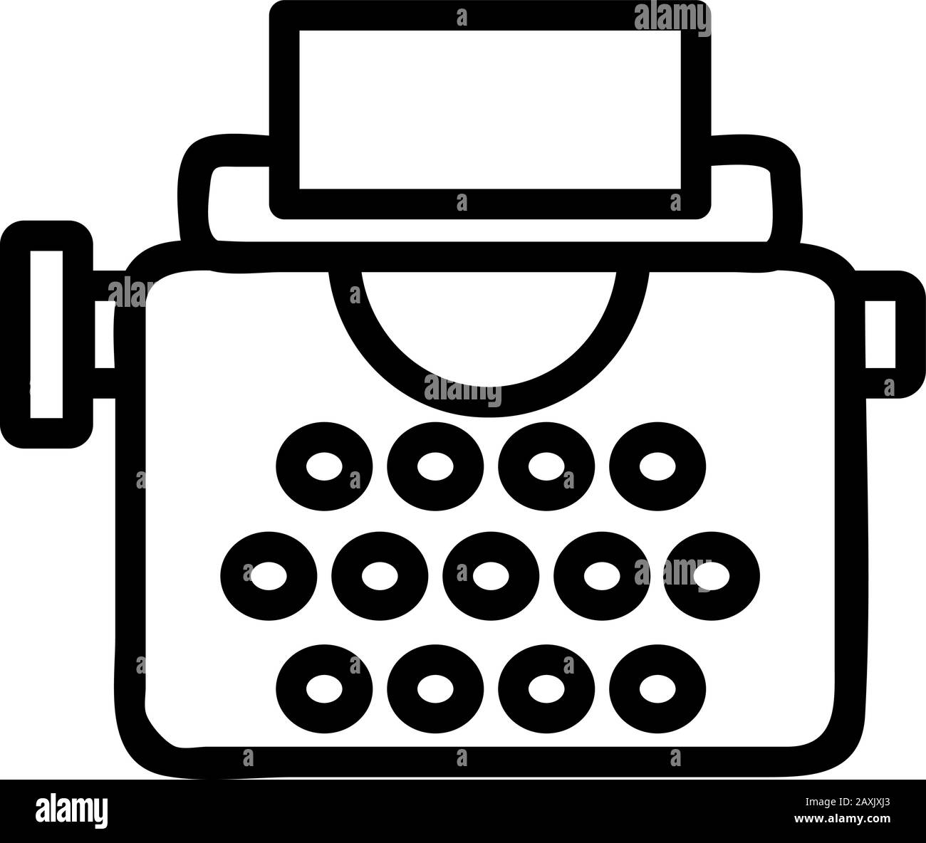 typewriter icon vector. Isolated contour symbol illustration Stock ...