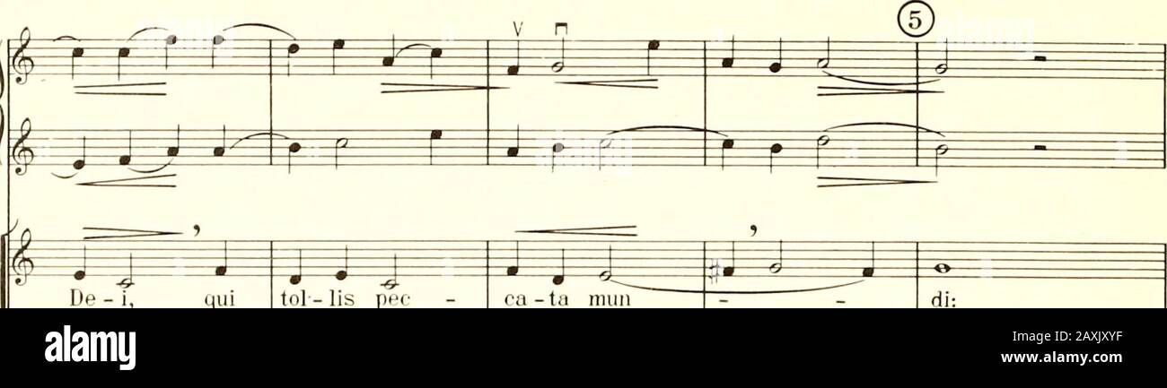 Studenten-Messe : für Knabenstimme, Tenor, Bass, Orgel und 2 Violinen; für den Praktischen Liturgischen Chorgebrauch eingerichtet von Alfons Schlögl . Man. Ped. U. E. 4957. 52. De - i, qui ^m tor- lis pec PP^3 oa-tu mun mm JHfl t^m ^P rr—r di, qui tol lis pec-en ta mun u: J r f r rr S di: do iDi SE • di, qui tol lis pec - ca ta mun di: do - i l 5t -; Jt4= EfcE UA «p^t f==r j ^q- j! i t £ * 3i-U 1 S=?= ^^ -o- r Man. ^^ v ^F^ I / J2& * J J IL^jO? ^^ do - iia no - bis pa P^Hi no - bis pa -&gt; r r rl ^P^ ^^ • • na no - bis pa cem, do - na no - bis pa - P ^ =± J ,1 J *&&lt; r r^ f=p =r r r —o — f Stock Photo