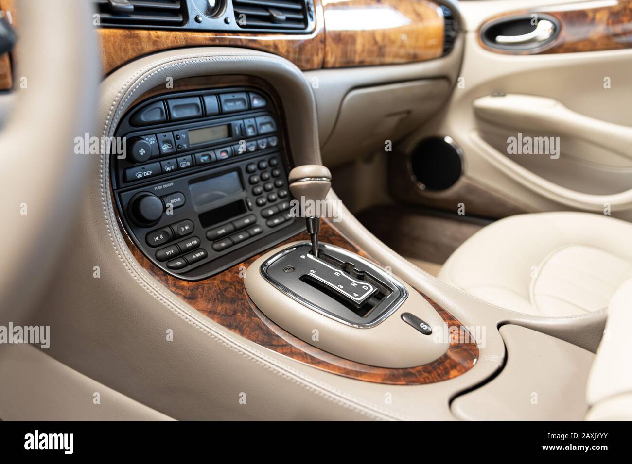 Modern car automatic gearbox lever Stock Photo - Alamy