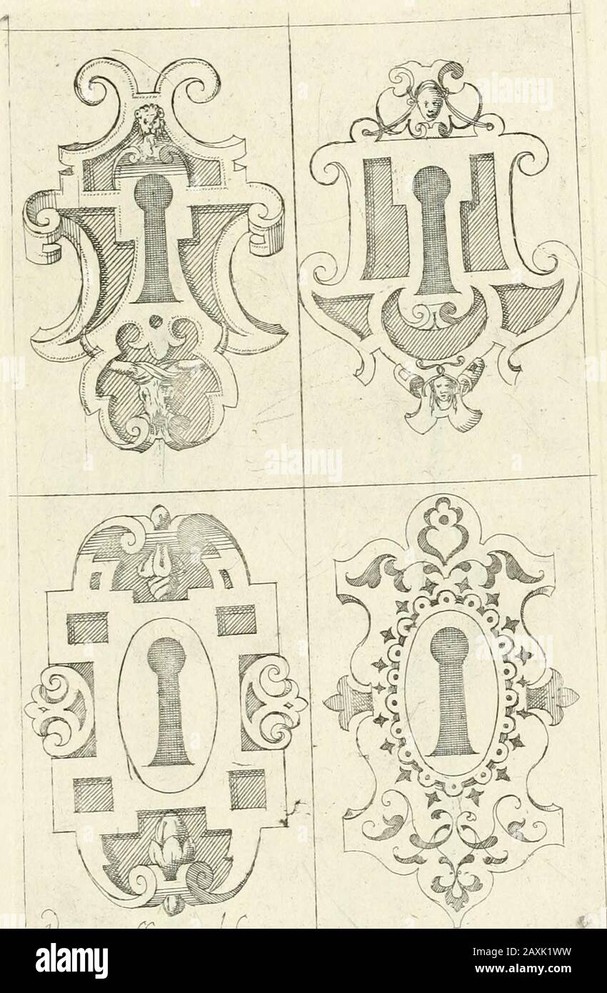 [Six suites of engravings] .  four ecufCovs a cley^ Stock Photo