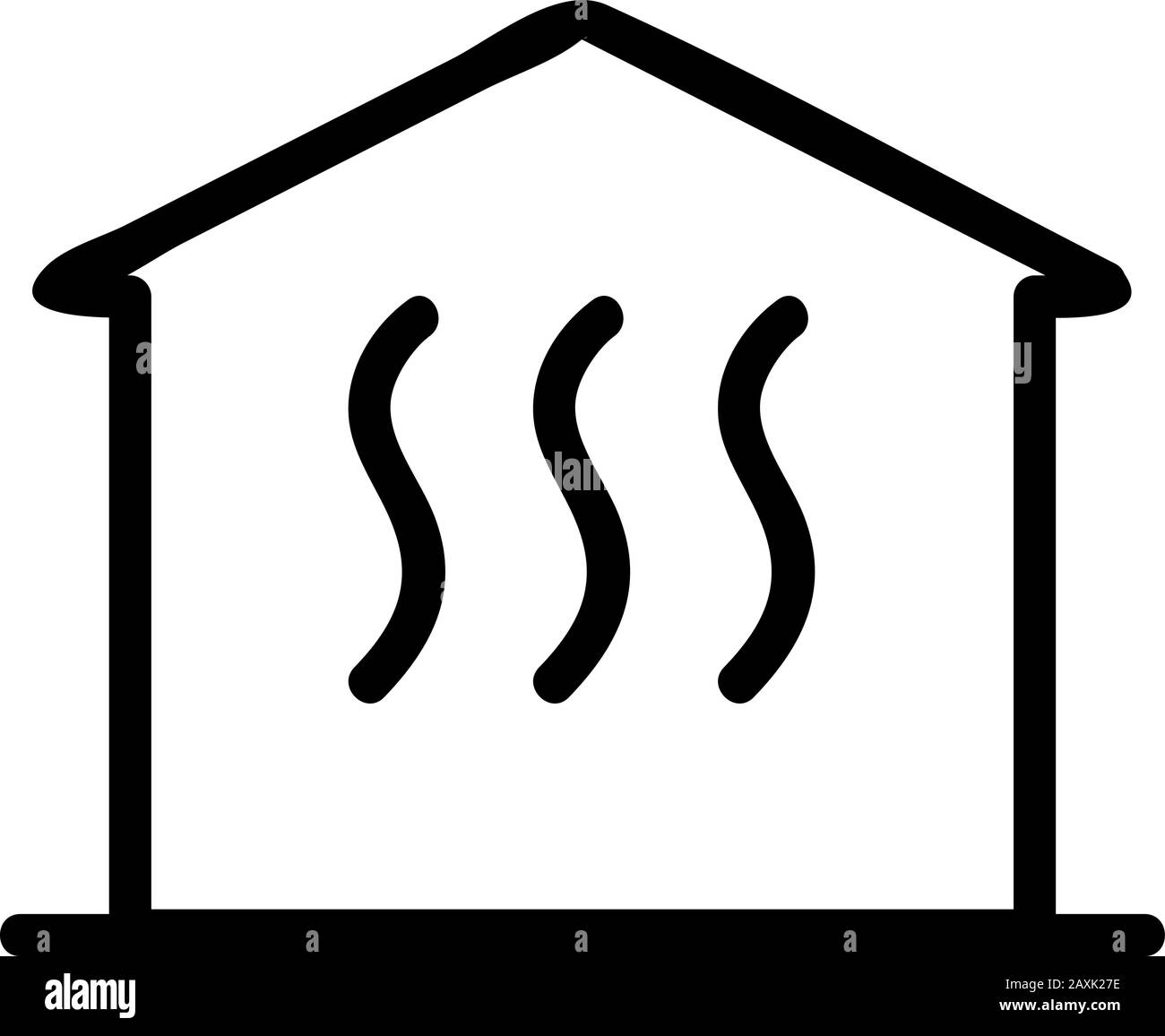 House heater air icon vector. Isolated contour symbol illustration