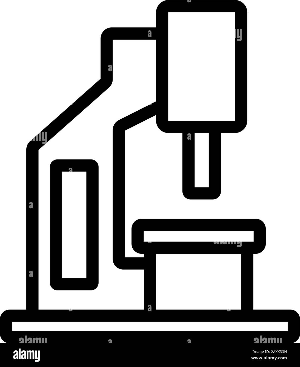 blacksmith pres icon vector. Isolated contour symbol illustration Stock Vector