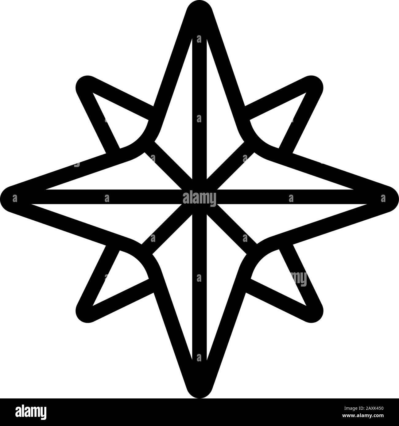 compass icon vector. Isolated contour symbol illustration Stock Vector ...
