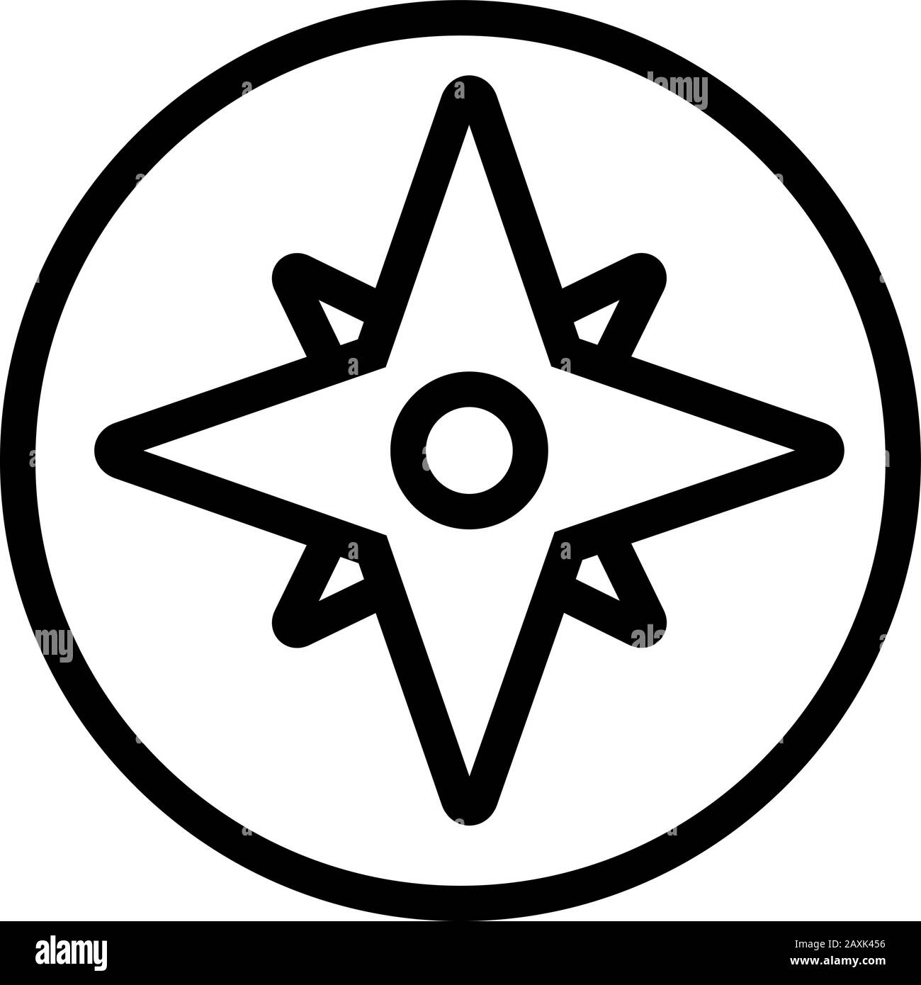 compass icon vector. Isolated contour symbol illustration Stock Vector ...