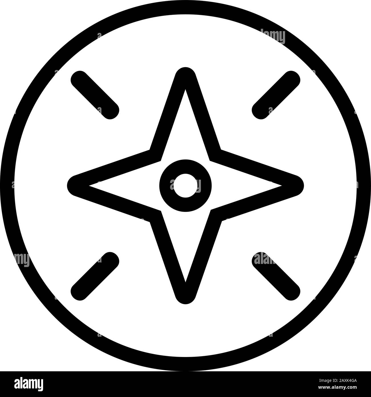 compass icon vector. Isolated contour symbol illustration Stock Vector ...