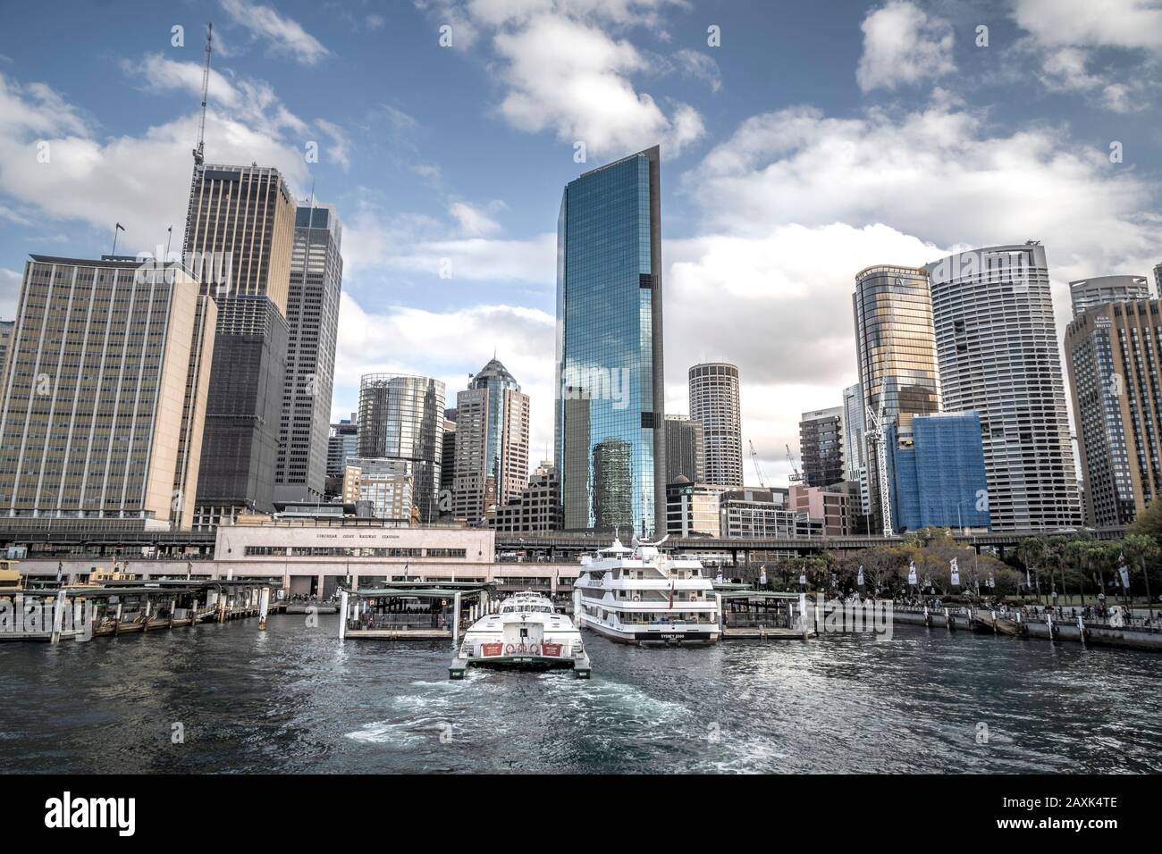 Australia, Sydney, Darling Harbor, skyline, ships Stock Photo
