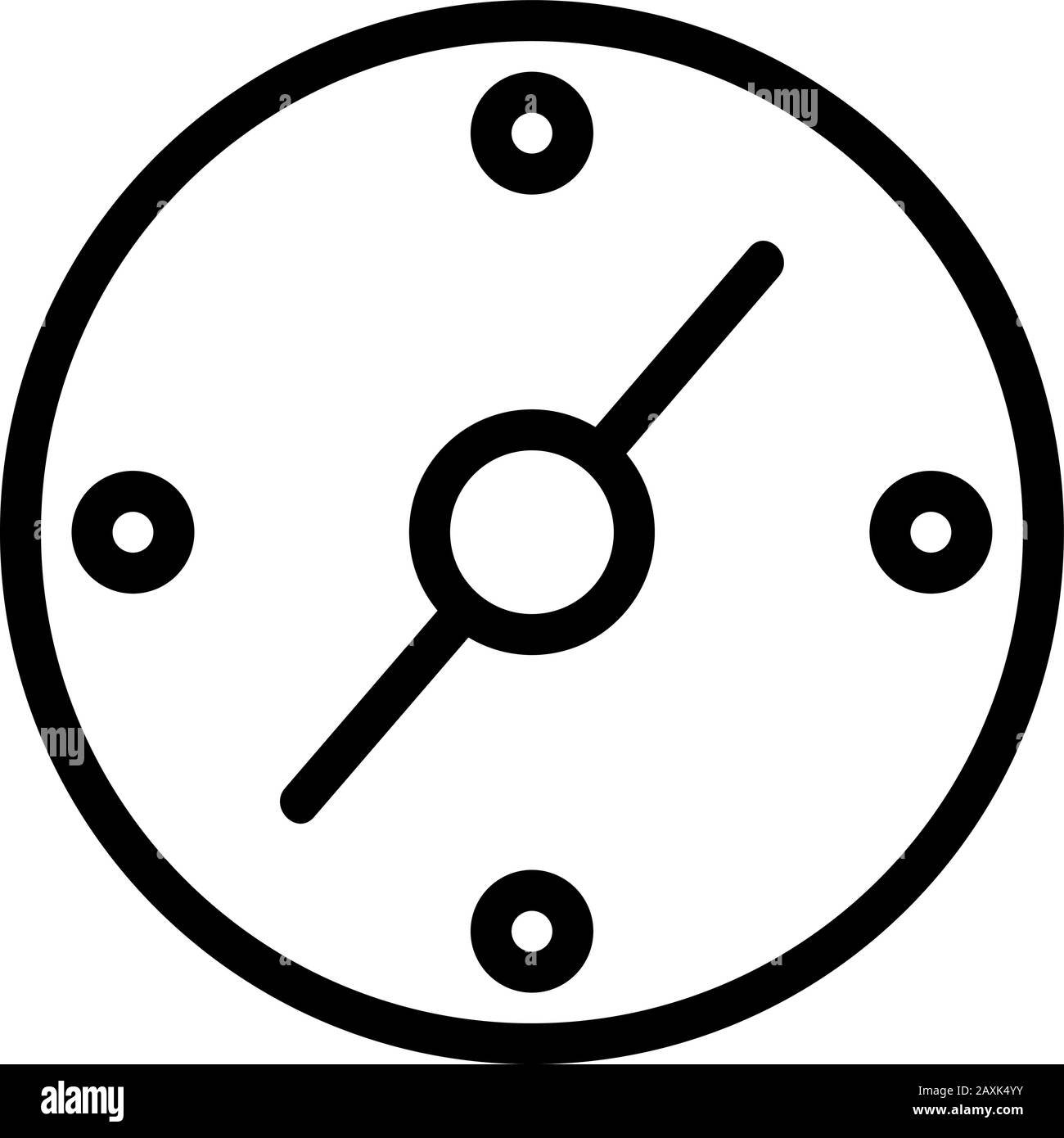 Compass tourist icon vector. Isolated contour symbol illustration Stock ...