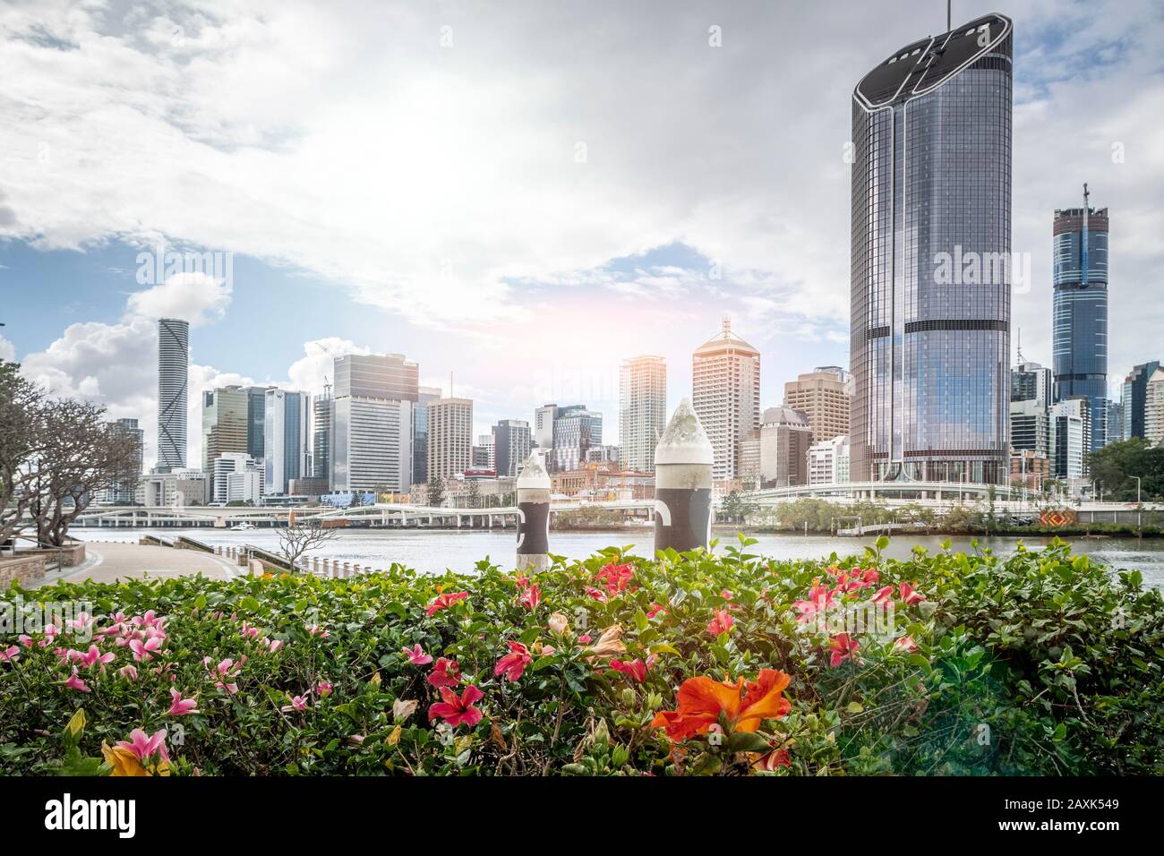 Australia, Brisbane, cityscape with Brisbane River Stock Photo