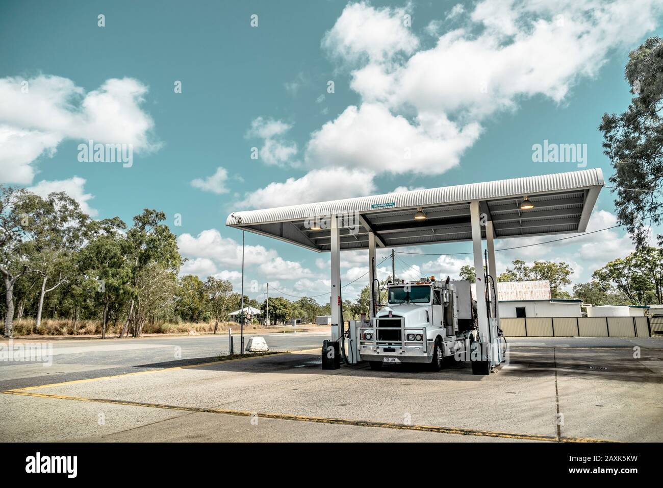 Australia, Queensland Province, Gas Station, Truck Stop Stock Photo