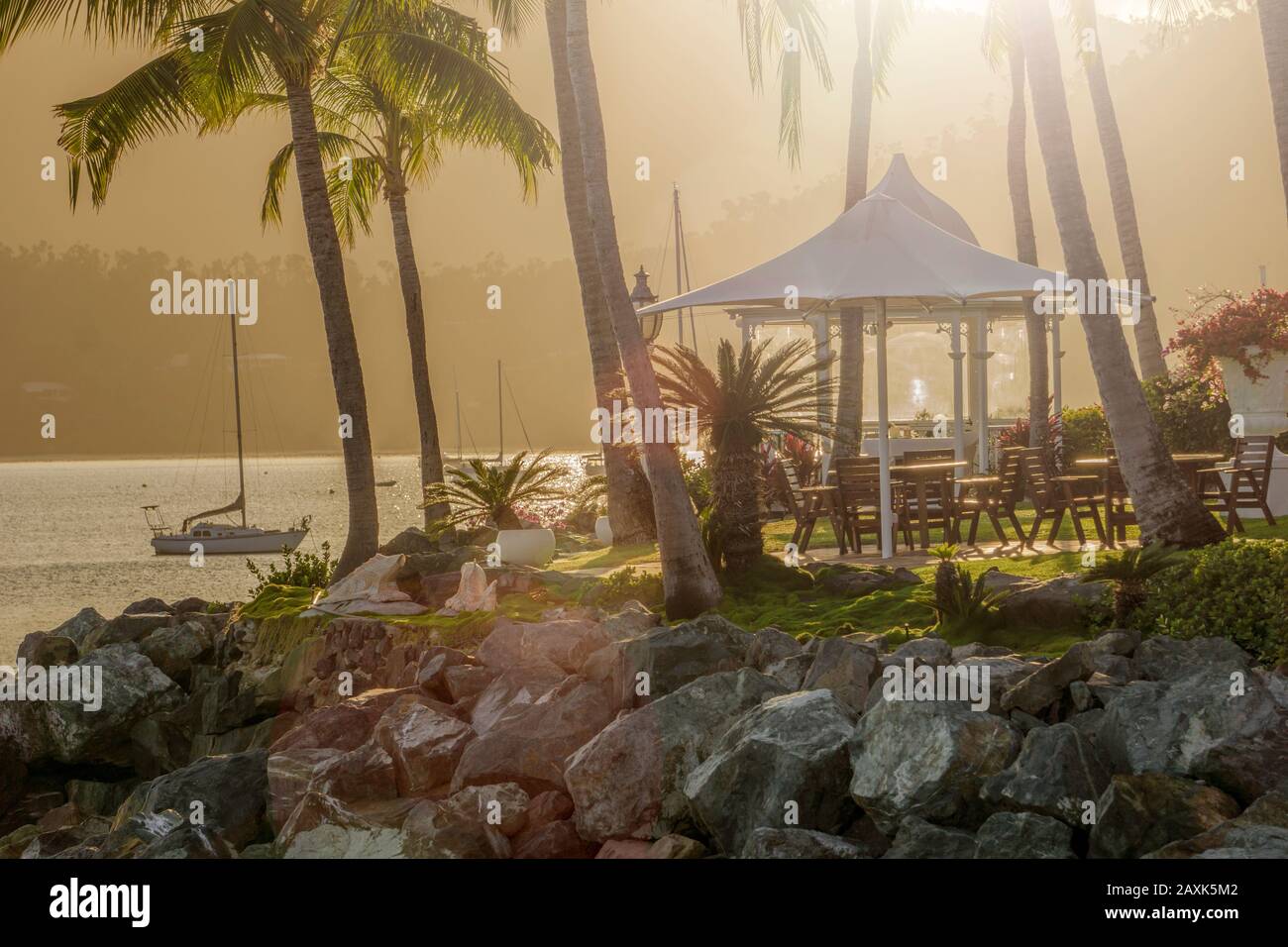 Australia, pavilion on the Queensland coast Stock Photo Alamy
