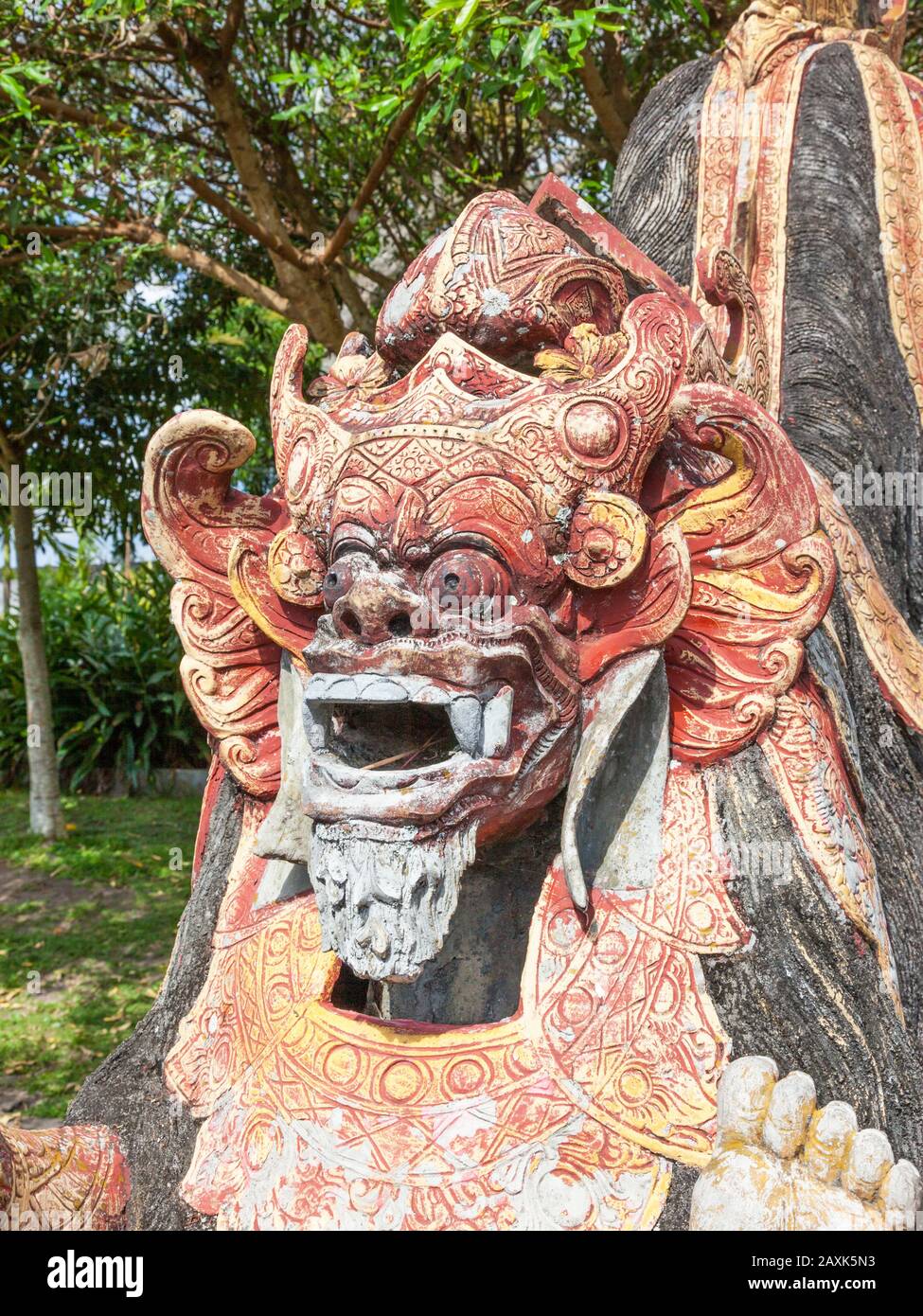 A stone sculpture of a mythical creature at Tirtagangga, in Amlapura