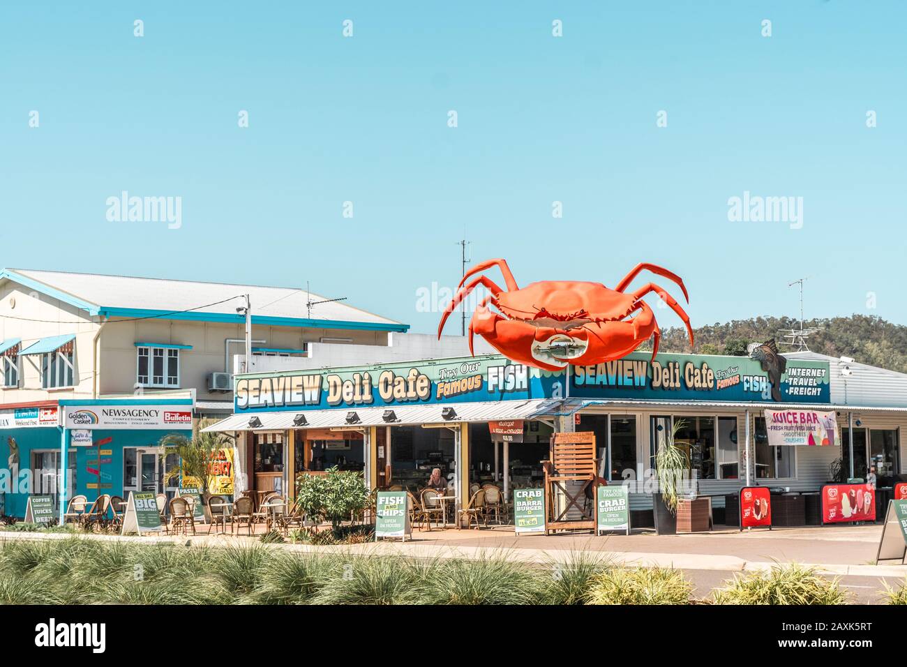 Australia, On the Road, roadside restaurant Stock Photo