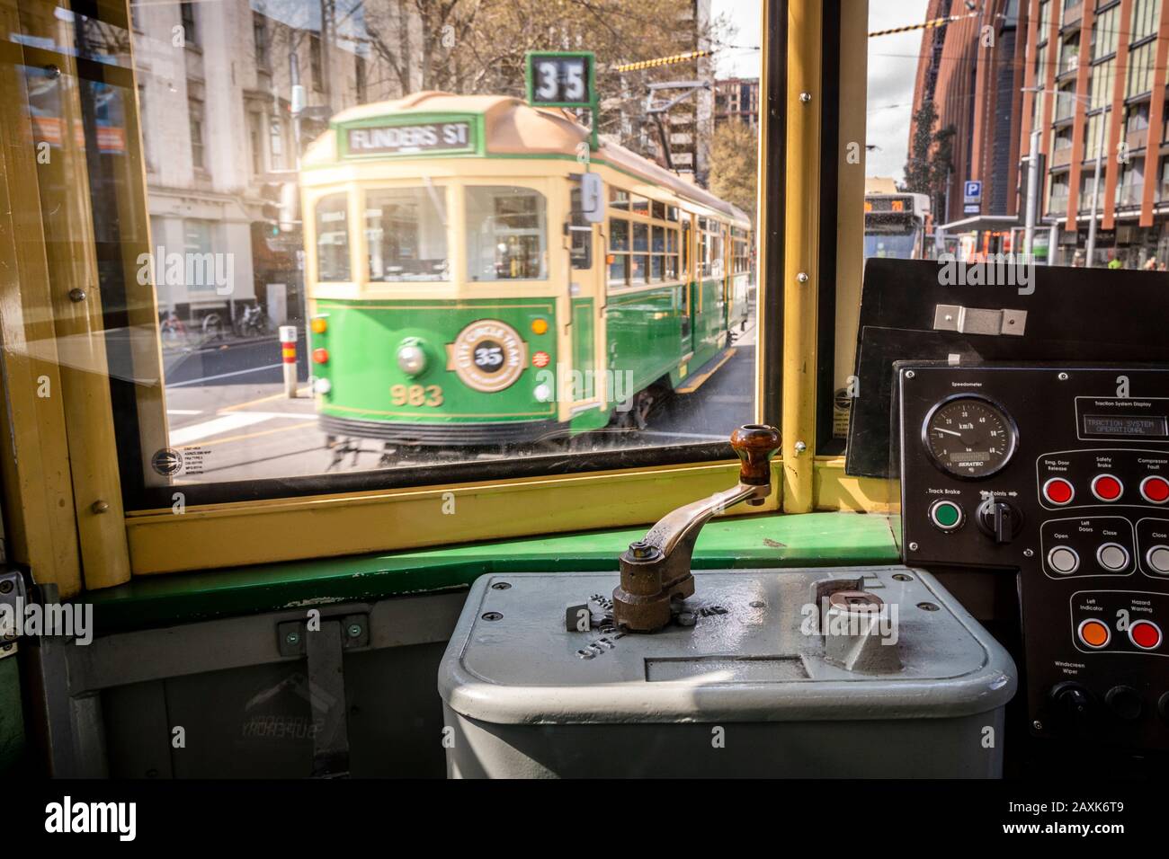 Melbourne, Cityscape, Tram, Australia, Victoria Province Stock Photo