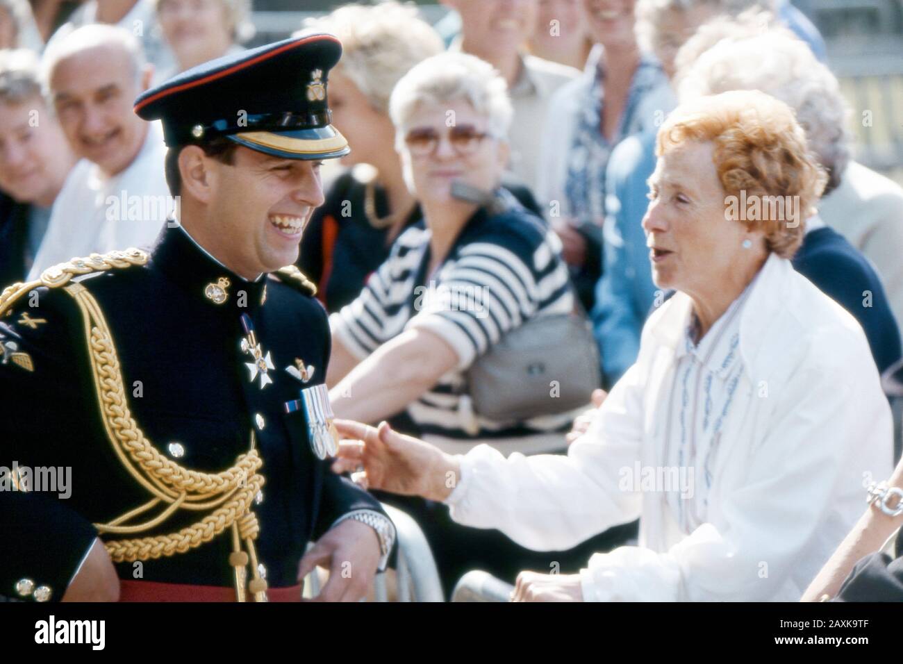 HRH Prince Andrew, Duke of York visits the 3rd Battalion Staffordshire Regiment, Stafford, England September 1991 Stock Photo