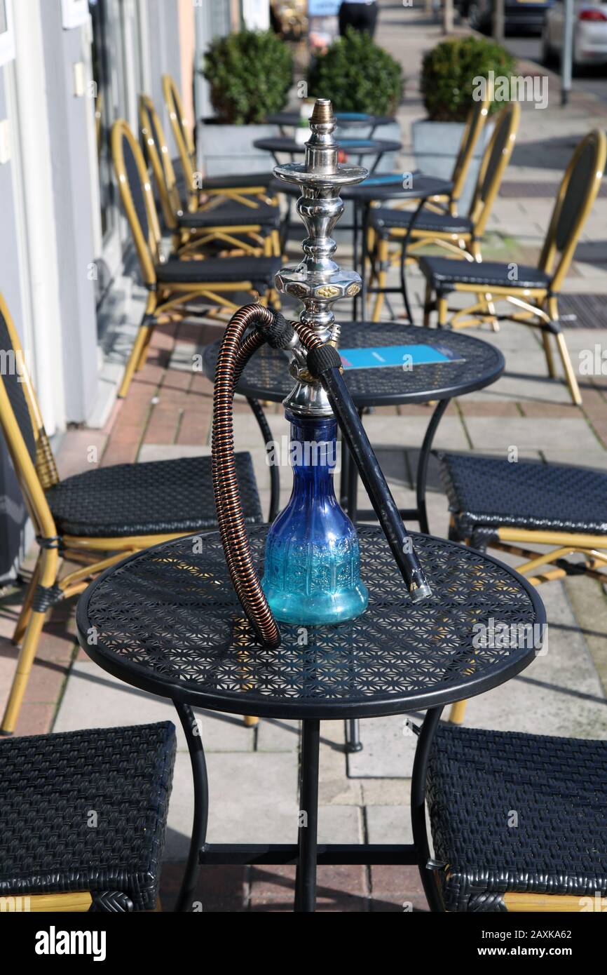 Hookah Pipe outside Lebanon Bar & Restaurant, High street, Esher