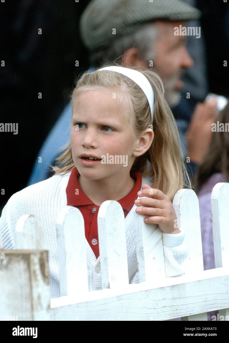 Zara Phillips at The Windsor Horse Trials, England April 1988 Stock Photo