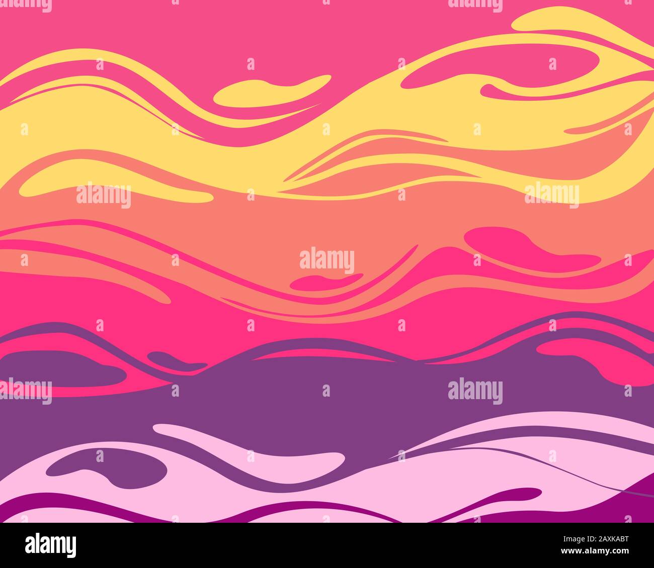 Vector of a flowing background in warm colours Stock Vector