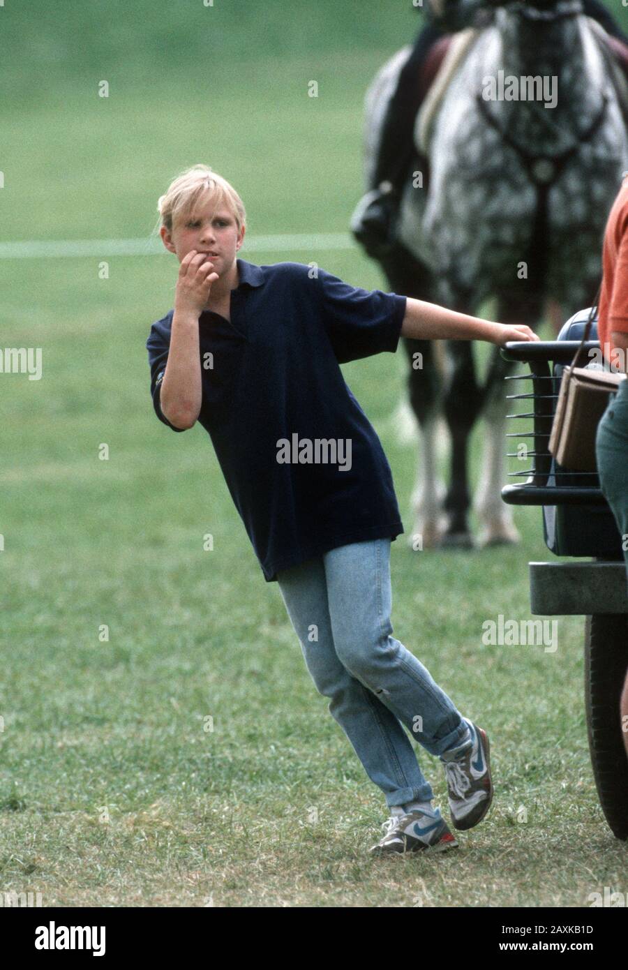 Zara Phillips at The Windsor Horse Trials, Windsor, England April 1991 Stock Photo