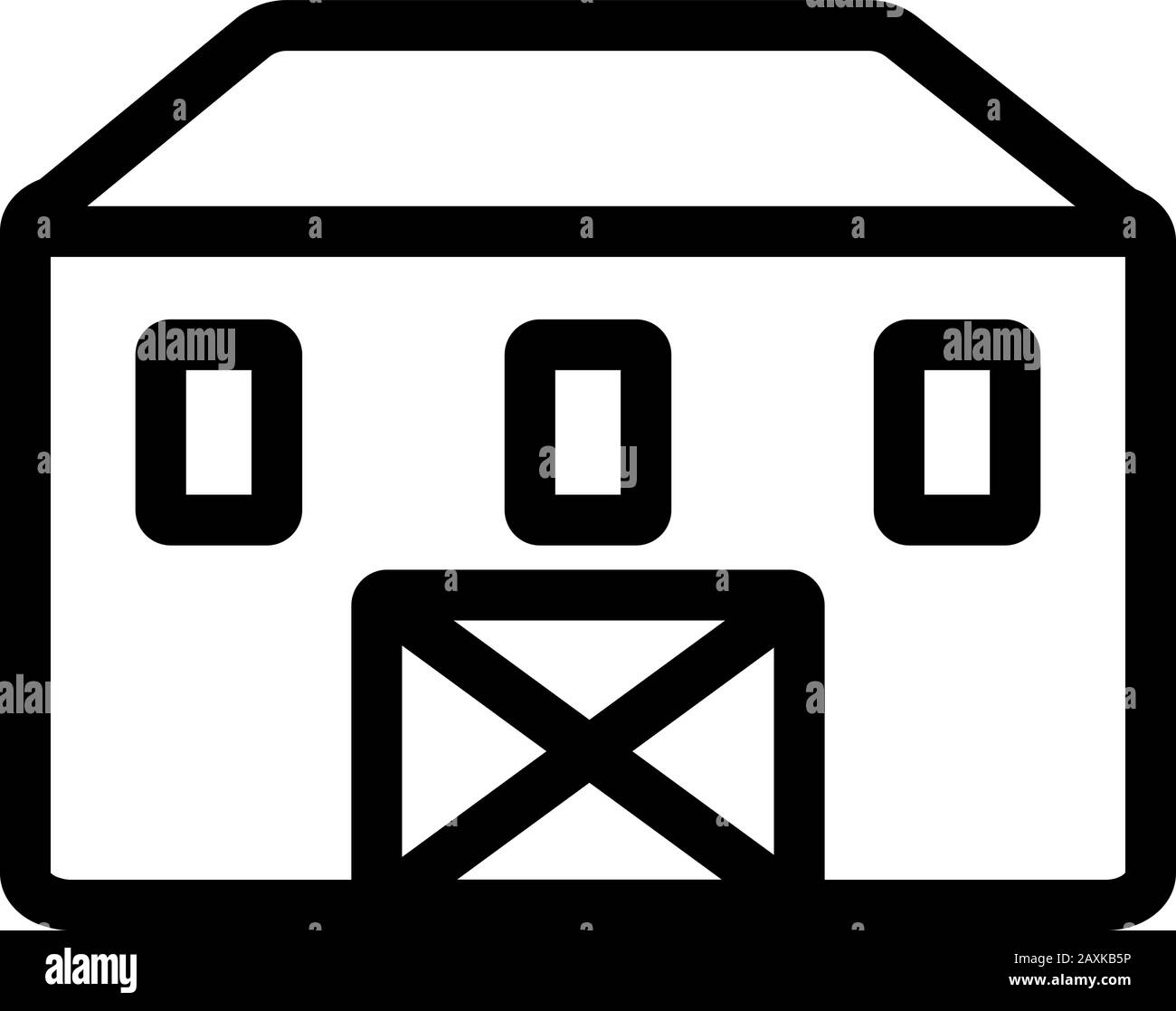 Farm house icon vector. Isolated contour symbol illustration Stock ...