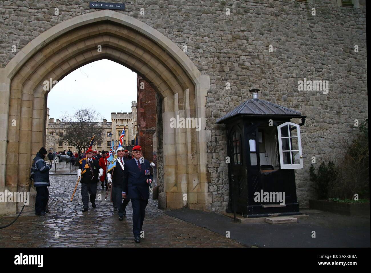 Rmp Parade LONDON, ENGLAND. 09 FEBRUARY 2020: Serving officers and soldiers of The ...